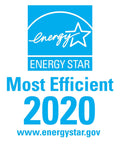 Energy Star logo for Most Efficient 2020 certification in blue with website link