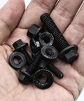 Heavy Duty Flanged Bolts And Nuts Kit Black Alloy Steel Grade 10.9 245 Pieces M6 M8 M10 Hex Flange Head in hand