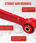 Chevy Front Lower Control Arms For 2007 2013 Silverado 1500 Suburban 1500 Avalanche Tahoe GMC Sierra 1500 Yukon XL 1500 Yukon Cadillac Escalade Ext ESV, red cast iron arm with bushing