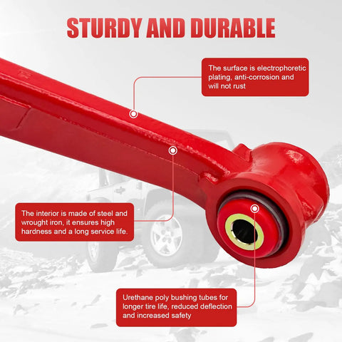 Chevy Front Lower Control Arms For 2007 2013 Silverado 1500 Suburban 1500 Avalanche Tahoe GMC Sierra 1500 Yukon XL 1500 Yukon Cadillac Escalade Ext ESV, red cast iron arm with bushing