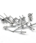 Silver 125 Piece Large Flange Aluminum Blind Rivet Set With Pop Rivets Assortment Kit For DIY Ready Heavy Duty Projects