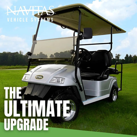TSX3 DC Controller 600 Amp For Star EV Classic Golf Carts 36V 48V on a silver golf cart with a canopy.