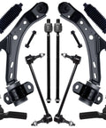 Front End Suspension Kit For 2005 2010 Ford Mustang GT And Base Not For Bullitt Shelby Boss Includes 2 Front Lower Control Arms With Ball Joints 2 Sway Bar Links And 4 Outer And Inner Tie Rod Ends