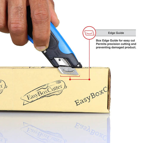 Heavy Duty Box Cutter With Three Adjustable Blade Depths And Precision Edge Guide Slick Utility Knife Featuring Integrated Holster And Kick Ass Grip For Daily Retail Jobs Cut Tape Faster With Zero Nonsense Reliability