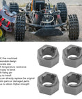 7Mm Hex Wheel Hub Adapter For RC Scale Crawlers with Bulletproof CNC aluminum alloy, four adapters for 1/24 models.