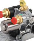 Heavy Duty Truck Air Brake Valve And Foot Valve Assembly For Your Rig, Truck Brake Control Valve For Pneumatic Air Brake System Replacement And Repair, Compatible With Heavy Duty Trucks Model 21991157 close-up view.