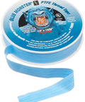 Blue Monster PTFE Pipe Thread Sealant Tape One Half Inch By 1429 Inches for all purpose thread sealing, blue reel front view