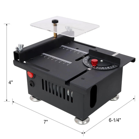 Badass Mini Table Saw With Slick Adjustable Speed And Precision Tilt Angles For Rapid Wood Cutting Sanding Engraving And Drilling, compact design.