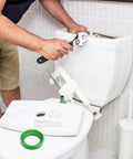 Heavy Duty Toilet Tank To Bowl Gasket And Bolt Kit Made From Premium NBR Rubber For Easy Leak-Proof Fixes And Simple Rear Installation Jobs installed on toilet tank