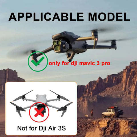 Drone in flight with text indicating compatibility for DJI Mavic 3 Pro, highlighting the Gimbal Signal Cable Replacement use.
