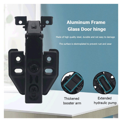 Soft Close Concealed Hinge Set For Cabinets And Cupboards 1 To 3 Pieces Aluminum Frame Glass Doors Hydraulic Buffer
