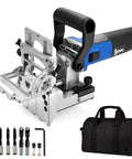 Dual Spindle Doweling Jointer Heavy Duty Workhorse With Precision Rack And Pinion For Dead On Accuracy Variable Depth Up To 38mm drill bits and carrying bag