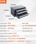 Pro Grade Three Drawer Drill Bit Dispenser Cabinet With 27 Compartments Cold Rolled Steel Drill Bit Organizer For Letter Sizes A To Z Clear Labeled Storage Case For Quick Access And Easy Setup