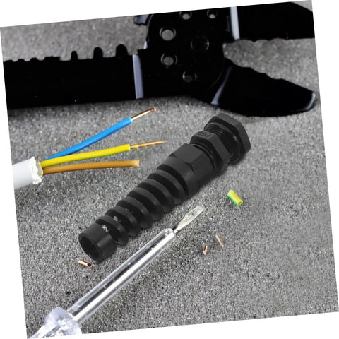 Ten Pack Adjustable Cable Connectors Kit Nylon Cable Gland Strain Relief Joints For Control Panels And Junction Boxes Durable Waterproof Pass Throughs With Antitwist Protection For Rugged Electrical Installations And DIY Projects