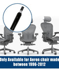 6 Inch Pneumatic Gas Cylinder For Classic Aeron Chair Replacement shown beside Aeron chairs 1996-2012