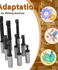 2 Inch Boring Head With R8 Shank Pro Grade Heavy Duty Boring Bar Set For Milling And Lathe Work, shown with carbide tipped bars