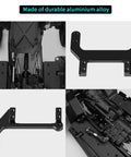 One Tenth RC F10 CNC Aluminum Portal Axle Servo Mount Low Center Of Gravity For One Tenth RC Crawlers Upgrades Fits VS4 10 in black anodized alloy