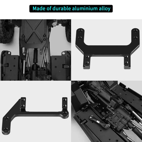 One Tenth RC F10 CNC Aluminum Portal Axle Servo Mount Low Center Of Gravity For One Tenth RC Crawlers Upgrades Fits VS4 10 in black anodized alloy