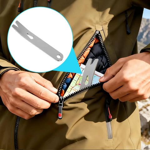 Four Pack Mini Pry Bars Set Stainless Steel Pocket Crowbars Everyday Carry EDC Tools with person extracting tool from jacket