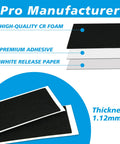 30 Sheets Fingerboard Foam Grip Tape 38mm By 110mm Soft Black Non Slip Grip For Tricks And Grinds CR Foam Layers