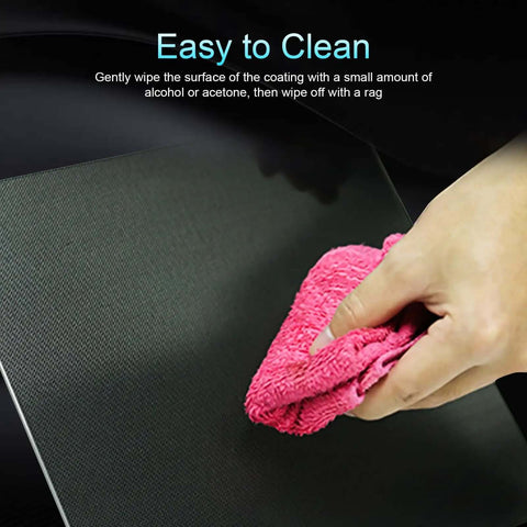 Cleaning Ender 3 Glass Bed Upgrade Tempered Glass Plate Build Surface with pink cloth for 3D printers