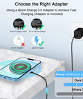 High Speed Wireless Charging Pad For Galaxy S Series And Pixel Phones 15W Fast Charge Case Friendly Qi Charger Station shown with phone