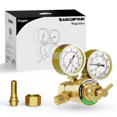 Oxygen Regulator With Welding Gauges For 0 To 4000 PSI Inlet And 0 To 100 PSI Outlet, brass gas regulator with CGA 540 connection