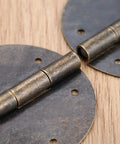 2 Pack 60mm Antique Bronze Round Door Butt Hinges For Wood Boxes And Cabinets Vintage Jewelry Chest Suitcase And Furniture Fittings