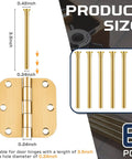 6 Pack Door Hinge Pins 3.5 Inch Legit Oil Rubbed Bronze And Gold Heavy Duty Stainless Steel shown with measurements and usage details.