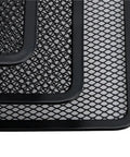 Close-up of metal wire mesh of Durable Home Office Mail Sorter And File Organizer Tray Set, black finish