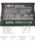 CNC Beast Brushless Spindle Motor Kit controller with wiring ports and specifications displayed, includes Mach3 Ready Control.