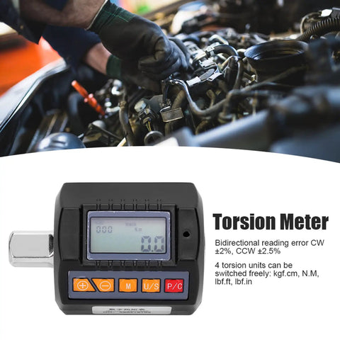 Portable Digital Torque Meter With Precision Wrench Adapter For Car Bearing Checks And Container Lid Tightness Tests Electric Torque Tester Featuring Two Way Readings And Multi Unit Switching For Pro Results