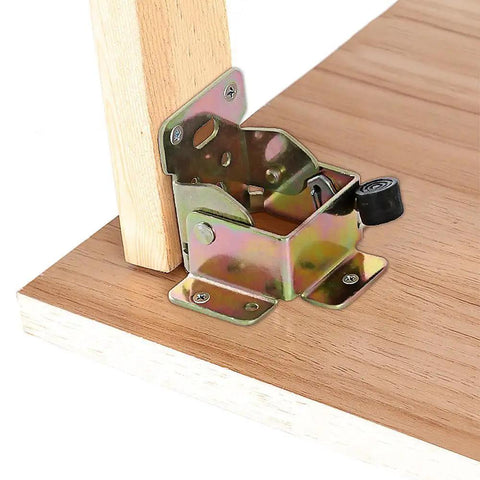 4 Pack Heavy Duty Folding Brackets For Tables Desks Chairs Beds Iron Self Lock Hinges With Screws 500 Pound Capacity