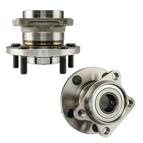 Rear Wheel Bearing Hub Assembly 512449 For Mazda CX-9 2007-2015 - Dual Pack, 5-Lug, OEM-Grade Replacement shown from front and side