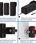 Assembly steps for No Drill Doorbell Mount For Blink Video Doorbell Second Generation Adjustable Angle From Zero To Forty Five Degrees