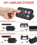8 Gang Switch Panel With Blue LED Touch Control For Trucks ATVs UTVs Boats And Campers Universal Momentary Switch installation guide