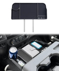 Front Center Jump Seat Organizer Tray With Non Slip Mat And Coin Box For 2011 Through 2026 Ford F Series Trucks in cab view