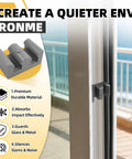 Heavy Duty Silicone Shower Door Bumpers 4 Pack, Slick Anti Collision Stops For Framed Glass Doors, Tough No Sweat Waterproof Bathroom Guards In Sleek Grey Vibe on a sliding door.