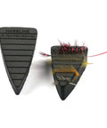 JR Feather Prepper For Fly Tying tool displaying sample feather prepping on workbench