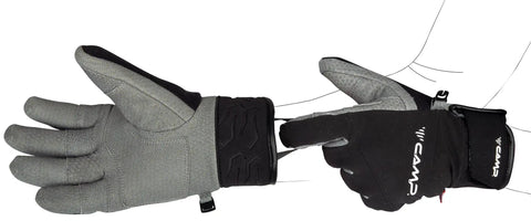 Geko Ice Pro Glove Waterproof With DRYZONE Membrane and PrimaLoft Gold 60g Insulation showcasing palm detail, Black Medium