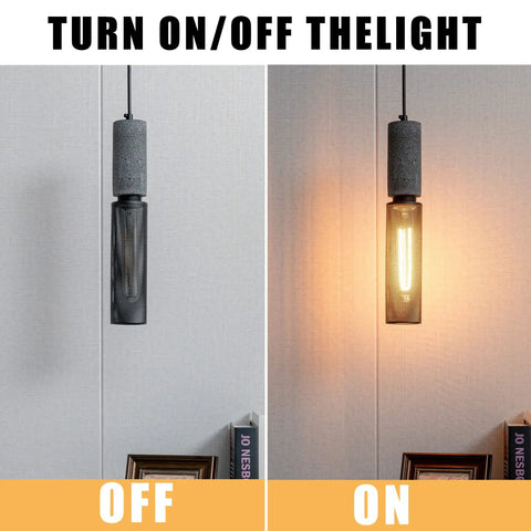 Concrete Linear Pendant Light With Metal Mesh Shade Modern Industrial Adjustable Cord Cement Pendant Lighting On Off