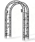 Sturdy Rust-Resistant Metal Garden Arch With Trellis For Climbing Plants 88 Inches High By 51 Inches Wide Outdoor Wedding Arch