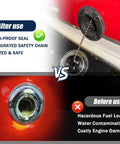 Boat Gas Cap Replacement for Deck Fill Systems 0540 0541 0556 0557 and 263 Marine Fuel Cap with O Ring shown in use and before use