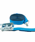 Heavy Duty Ratchet Straps 2 Inch By 30 Feet 10 Pack With Wire Hooks Blue Tie Downs 10,000 Lb Break Strength And 3,333 Lb Working Load Limit