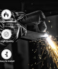 Glass Welding Cup Set With Gas Lenses For Ceramic And Alumina Welding Pro Grade High Temp Glass Cups in use, sparks flying