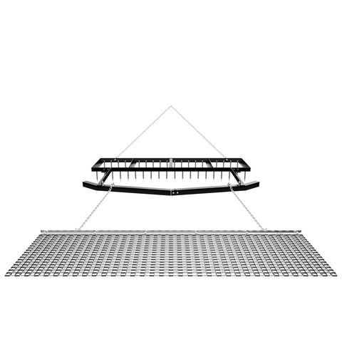 Tow Behind 6 Ft Drag Harrow With Chain Harrow Adjustable Width 80 Lb Load Capacity Heavy Duty Lawn Leveling Rake for smooth surfaces