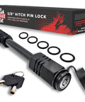 Beefed Up Trailer Hitch Pin Lock For Two Inch Receivers With Five Eighth Inch Locking Pin And Tubular Key Fits Class III And IV Hitches