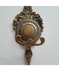 Robust Vintage Brass Wall Hook With Classic Old School Charm And Hella Tough Build For Entryway Or Bathroom Decor, Slick Decorative Single Wall Mounted Display Hook, detailed view of ornate hook