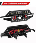 Front And Rear Aluminum Tube Bumper Set For 1/18 TRX4M Bronco Crawler Lightweight Metal Armor With LED Front Bumper For Night Drives