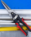 Heavy Duty 12 Inch Aviation Tin Snips With Forged Blade Long Straight Cutters For Cutting Sheet Metal And Aluminum on grid